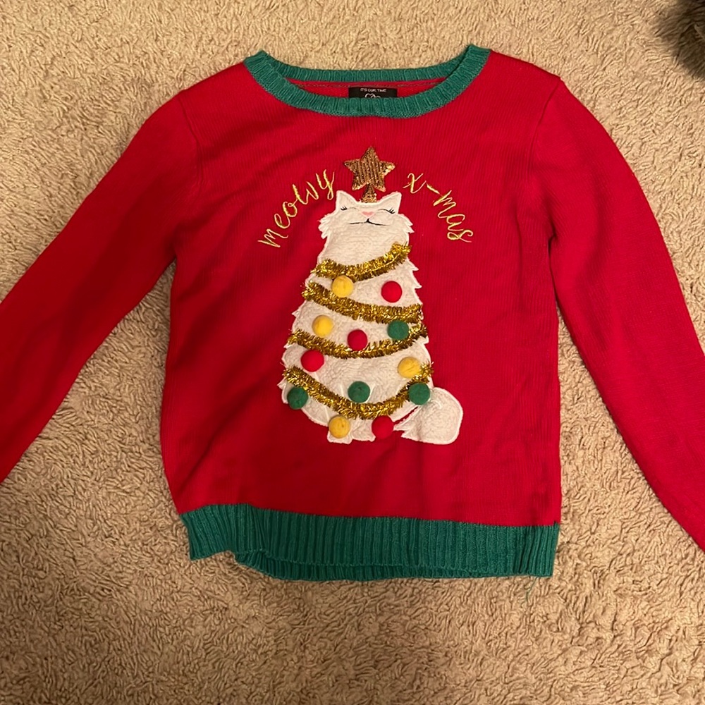 meowy xmas sweater